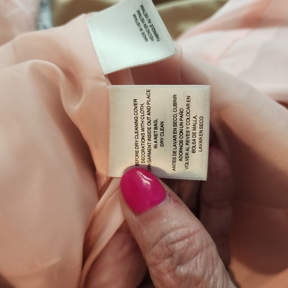 Women's Kasper Pink Brocade Long Blazer Beaded Bedazzled Spring 20W New - Picture 10 of 11